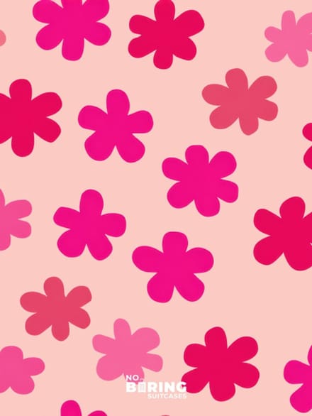Kinderkoffer roze - Bloemen - Roze