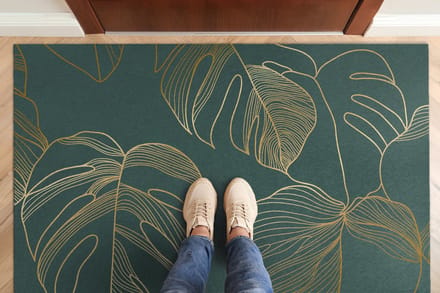 Coloray Deurmat voor binnen - Groente Design Deurmat - Monstera Bladeren Deur Etree - Wasbare Deurmat - Deurmat Groot - 150x100 cm