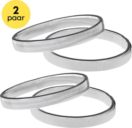 YUGN Mouwophouder - 7 CM - 4 Stuks - Ruim Model - Zilver