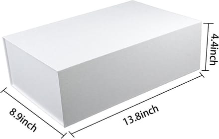 Grote witte geschenkdozen met magneetsluiting en lint - luxe geschenkverpakking voor bruiloft en verjaardag