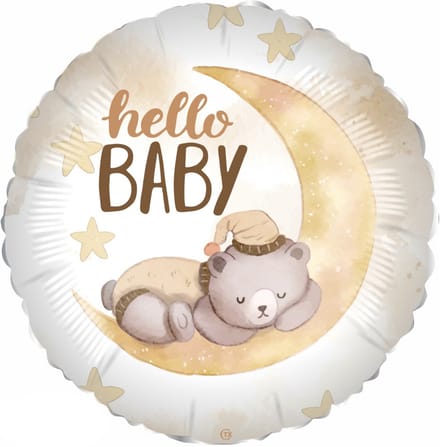 Hello Baby beertje folieballon – mylar 45cm