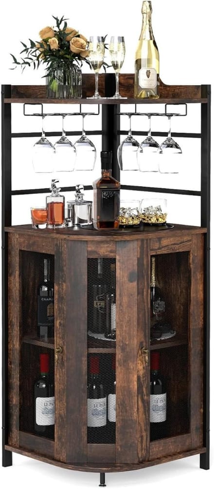 REN® Barkast - Drankkast - Barmeubel - Bruin - 46cm x 46cm x 130cm