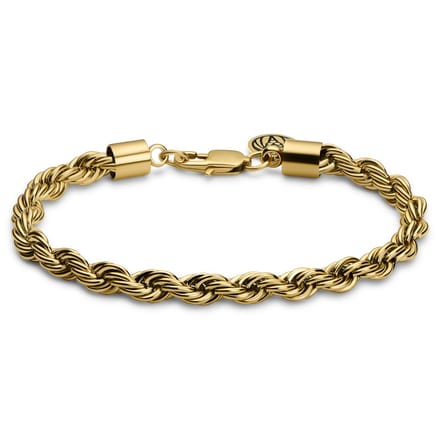 Essentials | 6 mm Goudkleurige Armband met Gedraaide Schakels