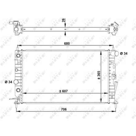 Radiator, motorkoeling NRF 50218