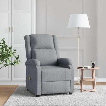 Vidaxl Massagestoel, Lichtgrijs, Bekleed met Stof
