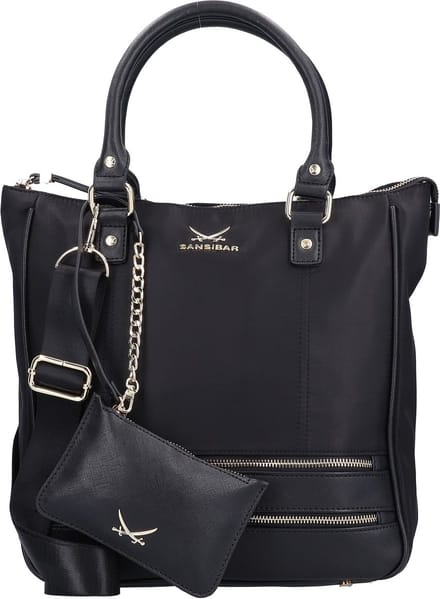 Sansibar Handtas Schoudertas Shopper Bag Black Zwart