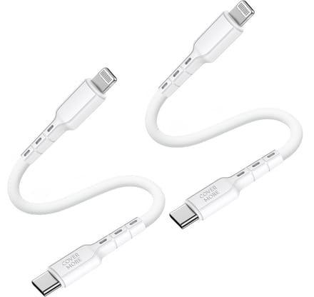 2x usb C naar geschikt voor Lightning kabel - Kort - Power delivery - Wit