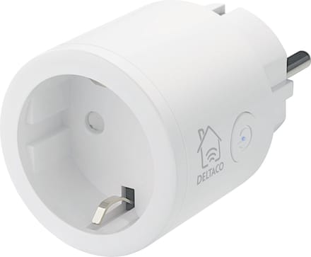Deltaco Smart Home 1x Slimme Draadloze Stekker - WiFi - 10A - 2400W - Timer - Wit