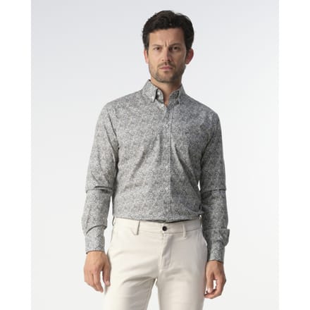Campbell Casual Overhemd Donkergroen Heren
