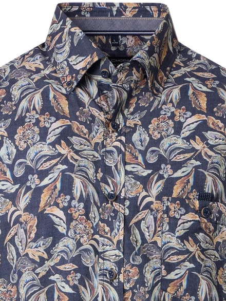 Casa Moda Casual Gebloemd Overhemd Button Down Boord - XL