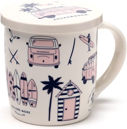 Beker/Mok - Volkswagen Busje Explore - VW T1 - Incl. Infuser & Deksel - 350ml