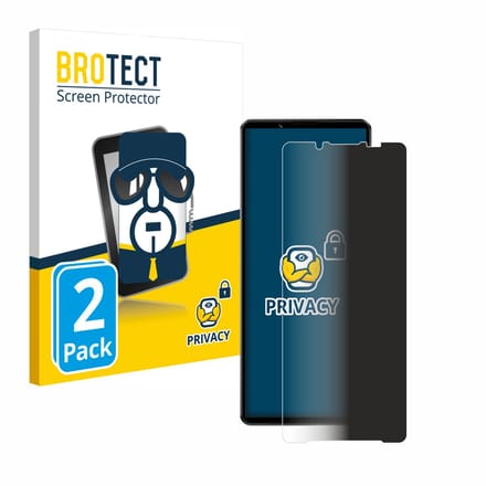 BROTECT - privacy screenprotector voor Sony Xperia 1 IV - Folie Beschermfolie Blauwlichtfilter 2 Stuks