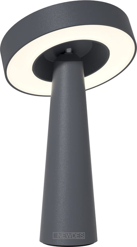 SOMPEX NEWDES TAFELLAMP TIP (ACCULAMP)ANTRACIET - draadloos - dimbaar - met USB oplaadstation