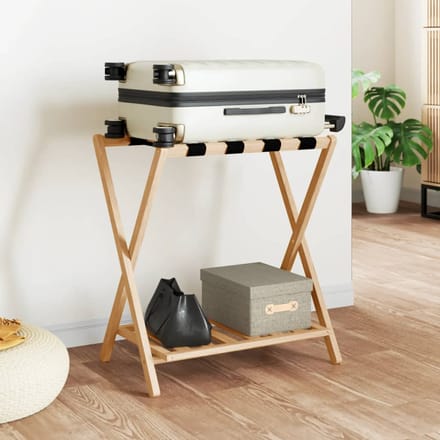 vidaXL - Bagagerek - 68x38x58 - cm - bamboe