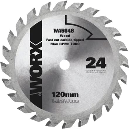 Worx Cirkelzaagblad Hout Wa5046 - 120mm - 24t - Hardmetaal