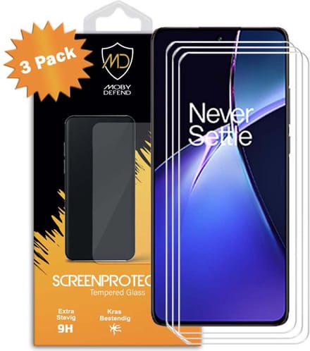 3-Pack MobyDefend Screenprotectors - Geschikt voor OnePlus Nord CE 4 - Case-Friendly Screensaver - Gehard Glas