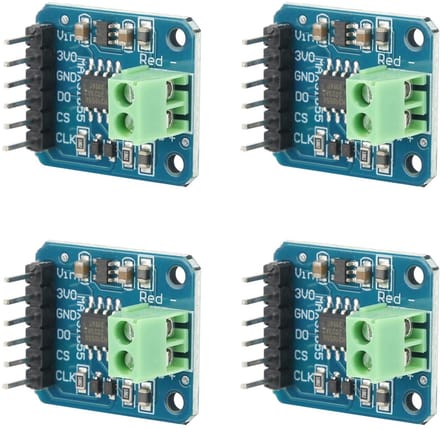 Allecto - Thermoelement Module Type K - Temperatuursensor - SPI Interface - 4 Stuks - Nauwkeurige Metingen - Geschikt voor Elektronica - Compacte F...