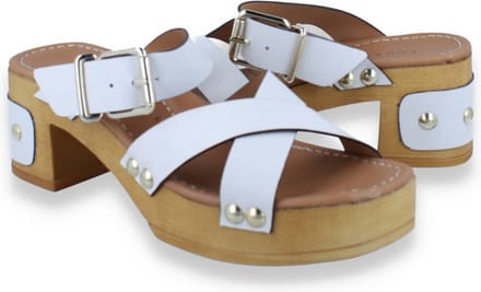 Pedro Miralles Dames Klomp Off White | Wit | Maat: 38