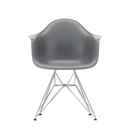 Vitra - DAR Eames Plastic Armchair - granietgrijs RE - verchroomd - 4 - 6 Wochen