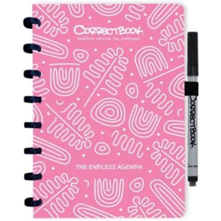 Correctbook Endless Agenda A5, uitwisbaar / herbruikbaar, Blossom Pink (roze)