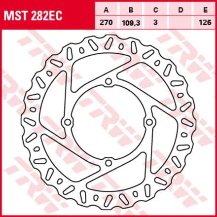 Remschijf TRW MST282EC, 1 Stuk