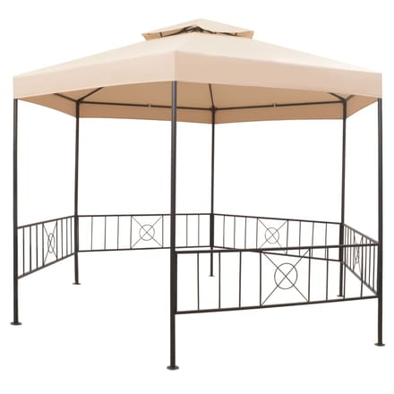 vidaXL - Tuinprieel - 323x265 - cm - hexagonaal - beige