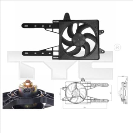 Koelventilatorwiel, motorkoeling TYC 809-0007