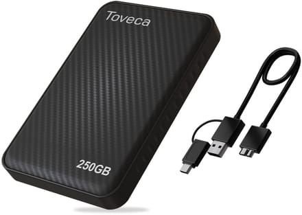 Toveca Externe harde schijf 250 GB - USB 3.0 Harde schijf extern - HDD