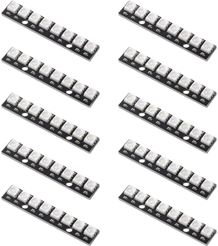 10 Stuks 8 Bit RGB LED Modules met Ingebouwde Driver voor Arduino, Raspberry Pi en ESP32 - Perfect voor DIY Projecten en Verlichting