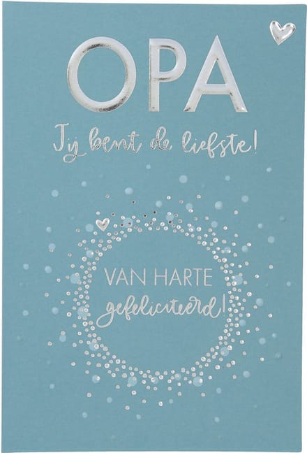 Cijferkaarten - De mooiste Leetijd - Verjaardagskaart OPA Jij bent de liefste! Van harte?