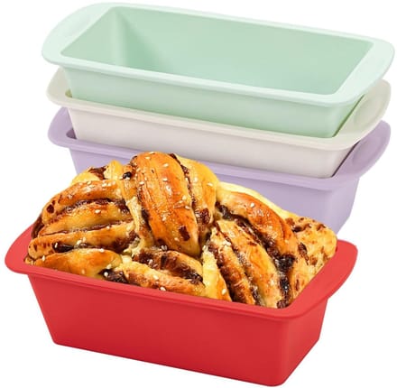 Solidchoice - Set van 4 Siliconen Bakvormen voor Brood en Taart