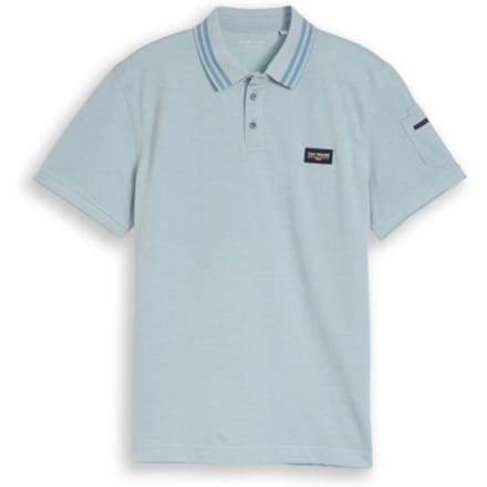 Tom Tailor - Poloshirt met zak op de mouw - Maat L - blue white two tone