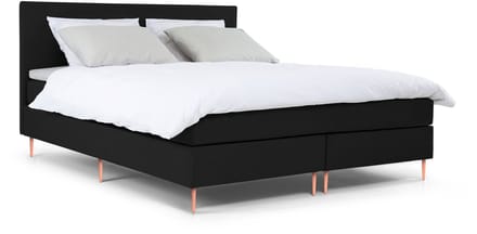Maxi Owen Boxspring 140x200 cm - Gestoffeerde Boxspring met Matras - Bed - Zwart - Tweepersoonsbed