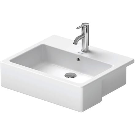 Duravit Vero semi-recessed washbasin with 1 tap hole 0314550000