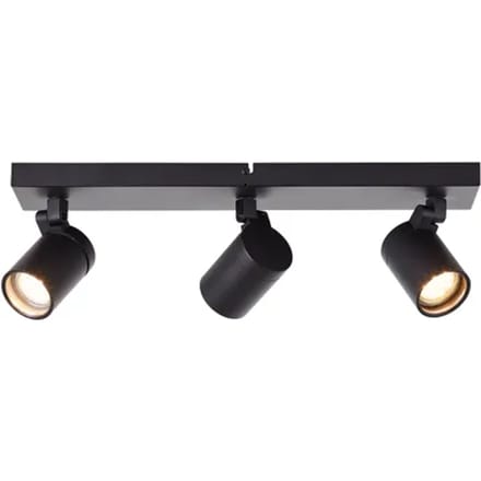 Aquavive Opbouwspot Irminio - Zwart - 45cm - 3xgu10