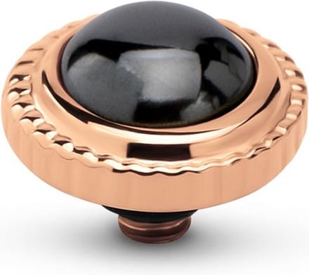 Melano Twisted Smooth Gem Steentje Hematite | Rosé