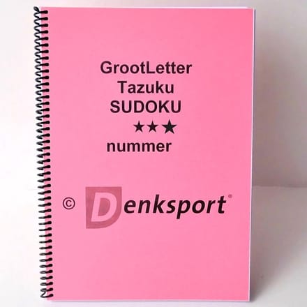 Denksport Grootletter – Sudoku puzzelboek – Niveau 3 – 3 Sterren