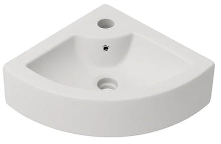 DutchLine Corner Hoekfontein - Mat Wit - 1 Kraangat
