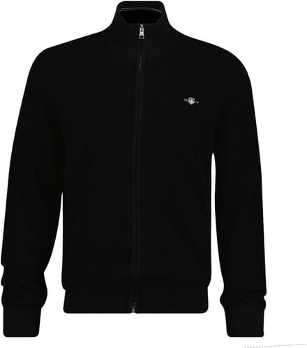 GANT Vest MICRO TEXTURED COTTON ZIP CARDIGAN Set van 1