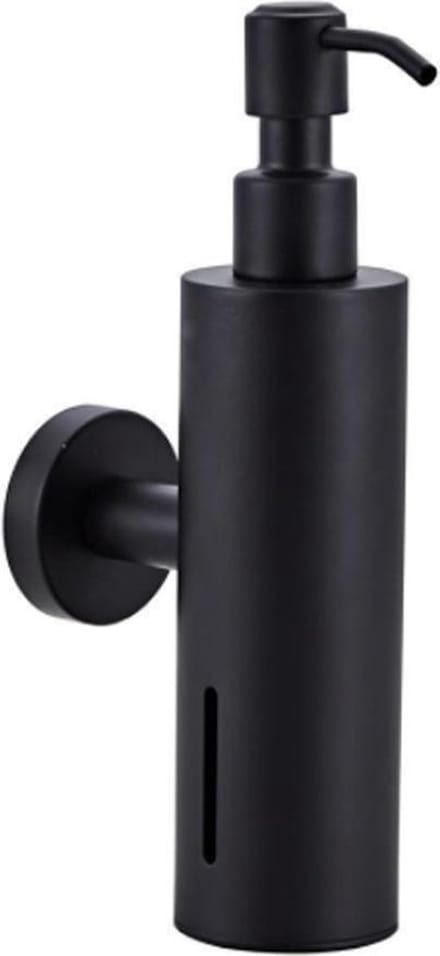 VDN Stainless Zeeppompje - Zeepdispenser wandmontage - Zwart - Hangend - RVS