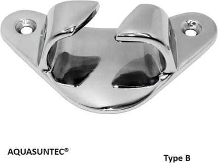 RVS Boegklamp Driehoek Type B | Massief 316 Boot Klamp| 14–16 mm | Hoogglans Zoutwaterbestendig
