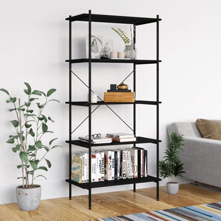 vidaXL - Opbergrek - 5-laags - 80x40x163 - cm - zwart