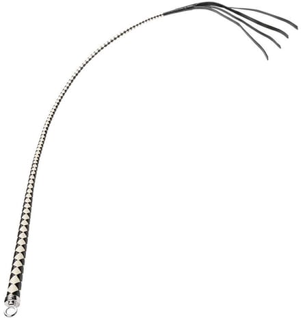 RISE - Japanse Bull Whip - 120 cm - Zwart/Wit