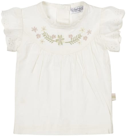 Dirkje - T-shirt - Wit - Bloemetjes - Maat 56