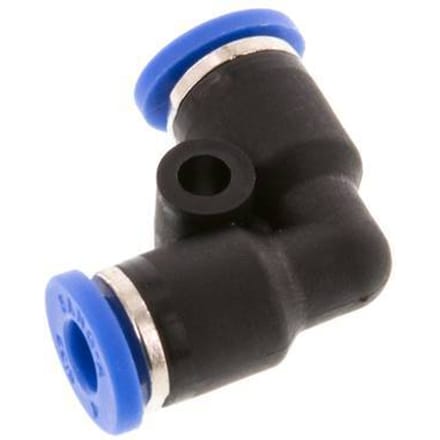 4mm 90 graden L-verbinding PA 66 Insteekfitting NBR [2 Stuks]