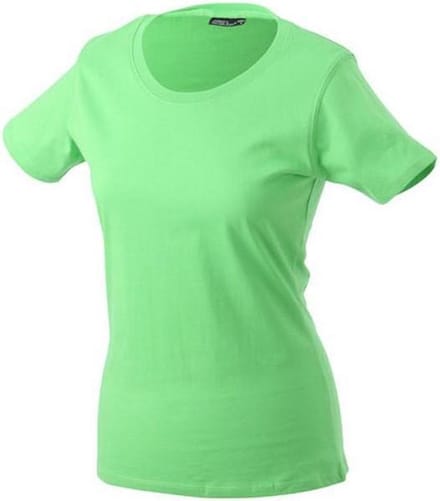 James and Nicholson Dames/dames Basic T-Shirt (Kalk groen)