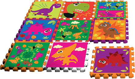 Crazy Dino Vloerpuzzel Junior 90 Cm Foam 9-delig