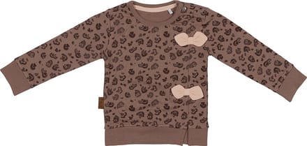 Frogs and Dogs - Meisjes sweater Jungle Leopard - Taupe - Maat 80
