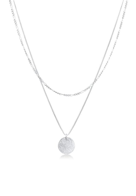 Elli - Halsketting - Dames Laagje Plaatje Hanger Boho in 925 Sterling Zilver - Dames