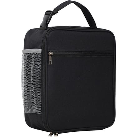 Geïsoleerde lunchtas voor mannen en vrouwen Herbruikbare lunchbox Draagbare koeltas Waterdicht Grote capaciteit zwart